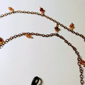 3/$55 glasses neck chain artisan metal bead charms